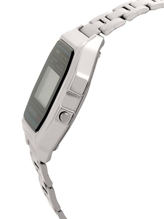 Casio Vintage A-158WA-1Q Digital Grey Dial Unisex Watch Silver Metal Strap (D011) - Image 4