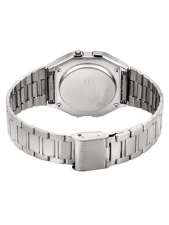 Casio Vintage A-158WA-1Q Digital Grey Dial Unisex Watch Silver Metal Strap (D011) - Image 3