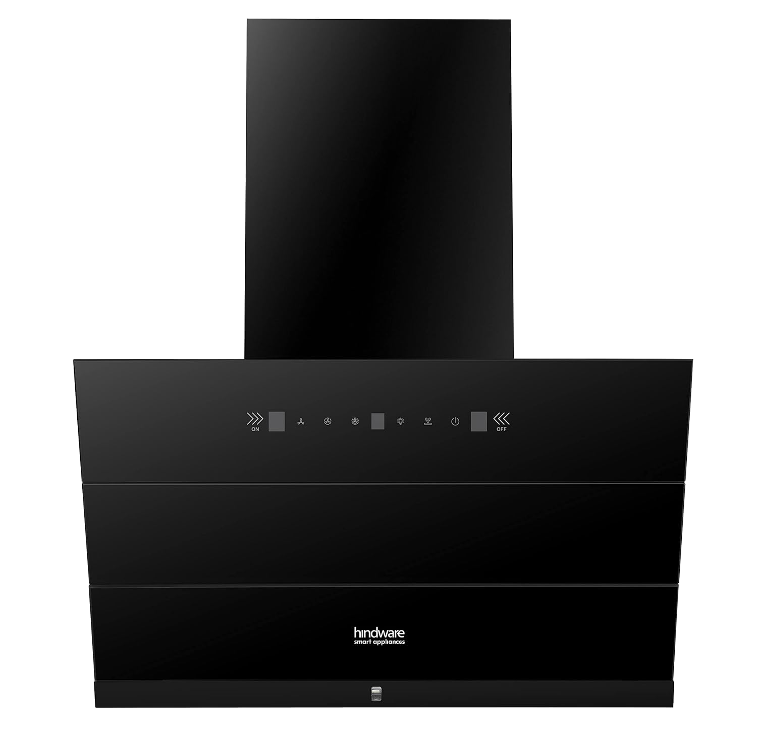 Hindware Smart Appliances | Skyla Neo 90 cm Chimney | 1350 CMH | Auto Clean | Slant Design | Filterless | Touch Control, Motion Sensor | 10 Yrs Warranty on Motor & 2 Yrs on Product (Black)