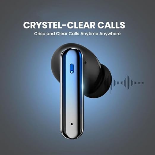 Wireless Ear Buds X550 for OnePlus Nord 3 5G 256GB Earphones Cinematic Spatial Audio, 20hrs Playtime, Bluetoot Headphones mic Type C Fast Charging –C-Black - Image 3