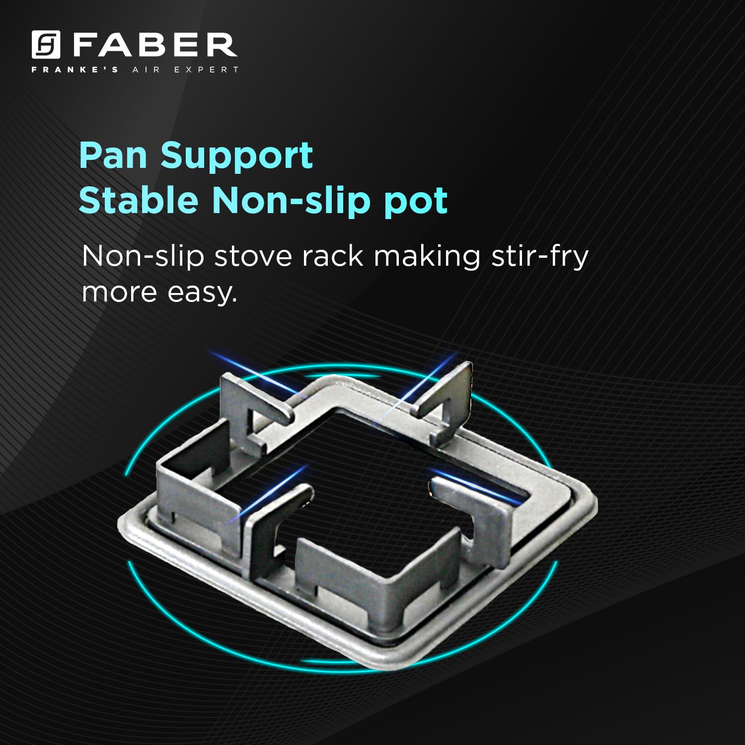 Faber Stylish 4 Brass Burners 69cm Sleek Cooktop |Manual Ignition|MS Powder Coated Pan Support|Black Glass Finish|5 Yrs Warranty Glass & Burners|2 Yrs Comprehensive & Valve| Cooktop Prince Plus 4BB BK - Image 6