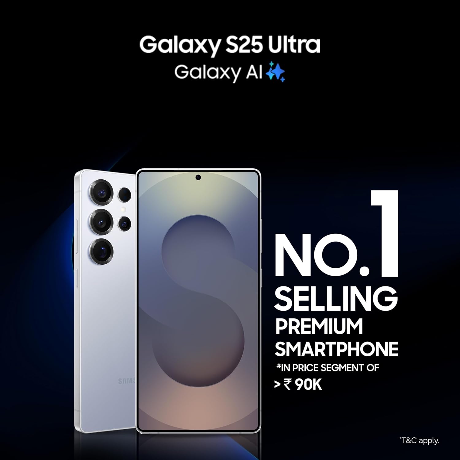 Samsung Galaxy S25 Ultra 5G AI Smartphone (Titanium Whitesilver, 12GB RAM, 256GB Storage), 200MP Camera, S Pen Included, Long Battery Life