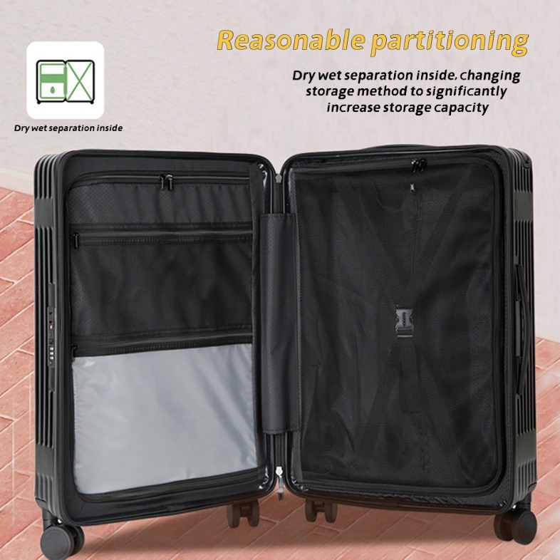 New Fashionable 16 Inch Luggage Case With TSA Customs Lock, 360 Universal Wheel Pull Rod Box, Luggage Universal Wheel Password Box - Image 2