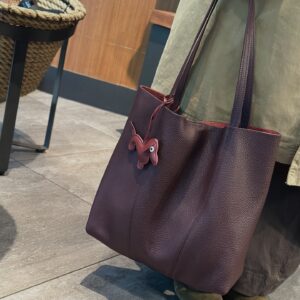 Top-grain Leather Tote Bag, High-end Feel, Large Capacity, Perfect For Commuting And Shopping, Casual And Minimalistic, Versatile Genuine Leather Mother-and-child Bag For Women